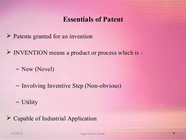 Essentials of Patents